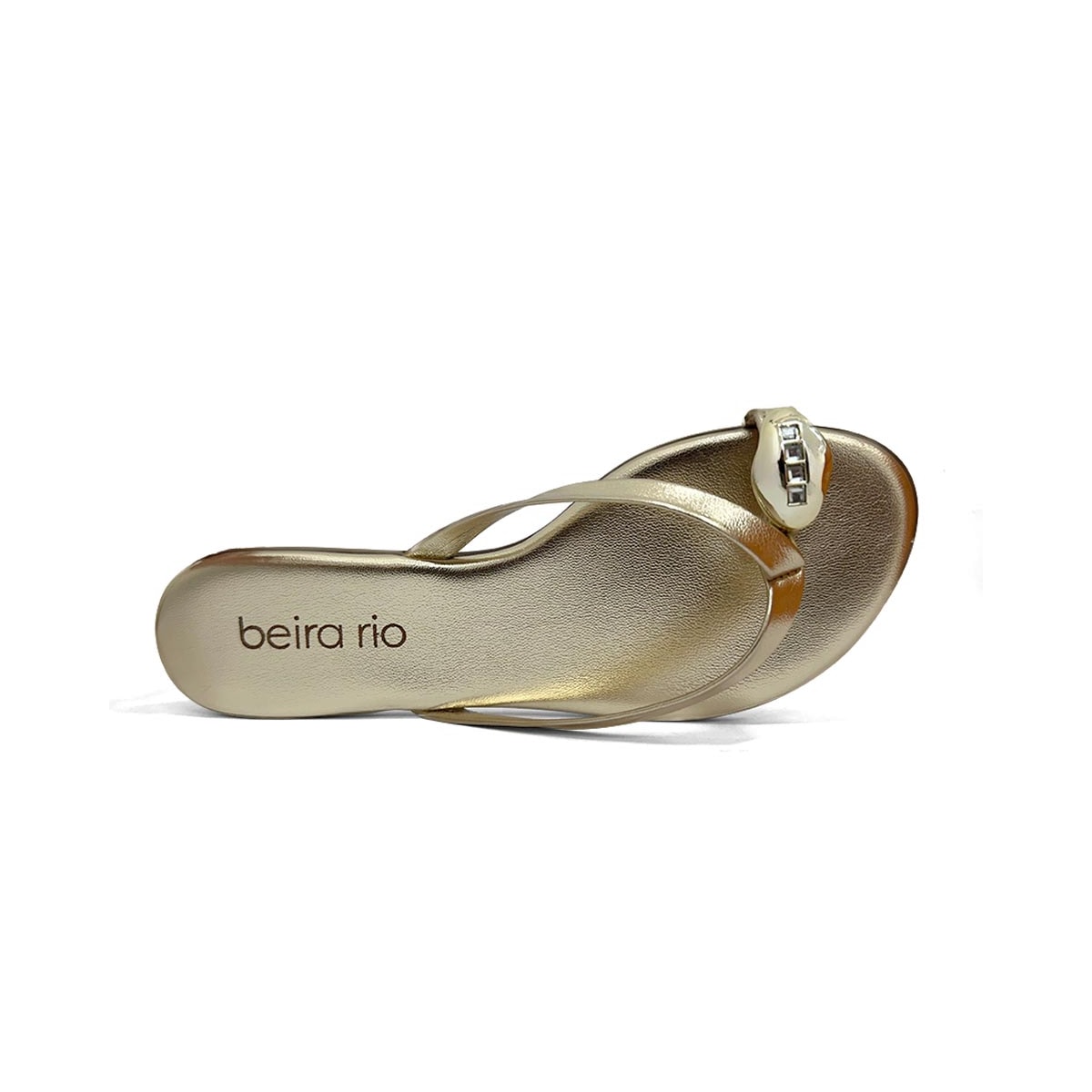 Chinelo Beira Rio Rasteira De Dedo 8384.767 Dourado