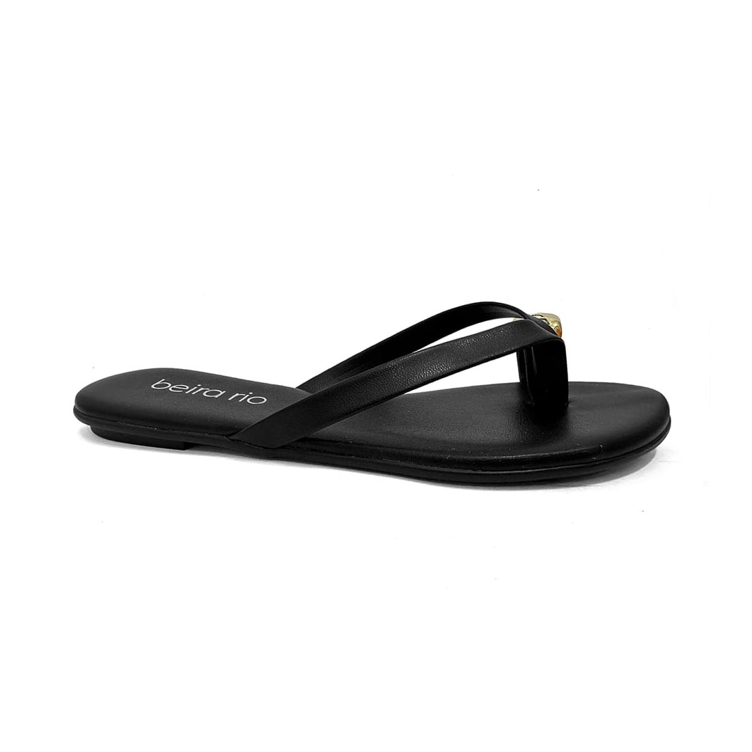 Chinelo Beira Rio Rasteira De Dedo 8384.767 Preto