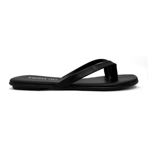 Detalhe - Chinelo Beira Rio Rasteira De Dedo 8384.767 Preto