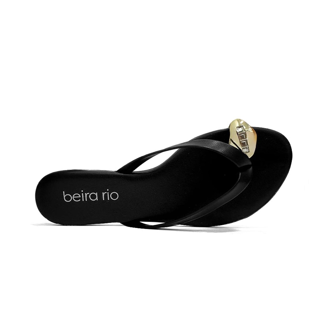 Chinelo Beira Rio Rasteira De Dedo 8384.767 Preto