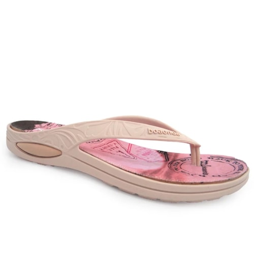 Chinelo Boa Onda Feminino Lily 1319-201 Travel Rose Nude