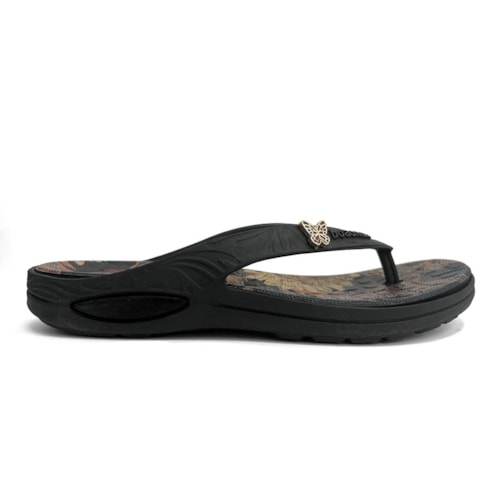 Detalhe - Chinelo Boa Onda Feminino Lily De Dedo 1319-250 Preto