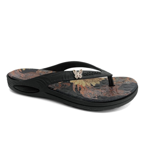 Chinelo Boa Onda Feminino Lily De Dedo 1319-250 Preto