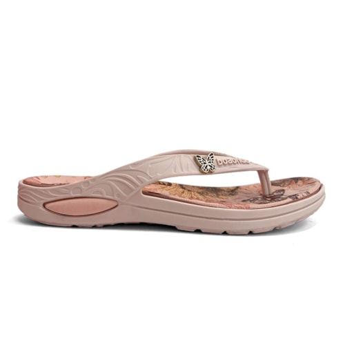Detalhe - Chinelo Boa Onda Feminino Lily De Dedo 1319-250 Rose Nude