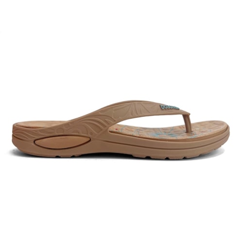 Detalhe - Chinelo Boa Onda Feminino Lily De Dedo 1319-264 Canela