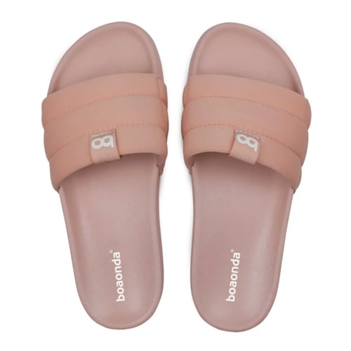 Chinelo Boa Onda Feminino Slide 1737-135 Rose Nude/Rose