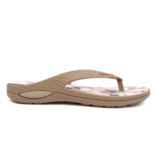 Detalhe - Chinelo Boa Onda Lily 1319-224 Canela/Xadrez