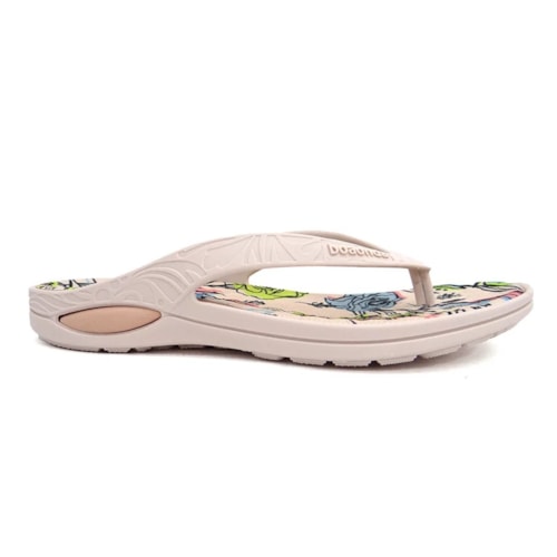 Chinelo Boa Onda Lily 1319-225 Rose Nude/Floral Pop