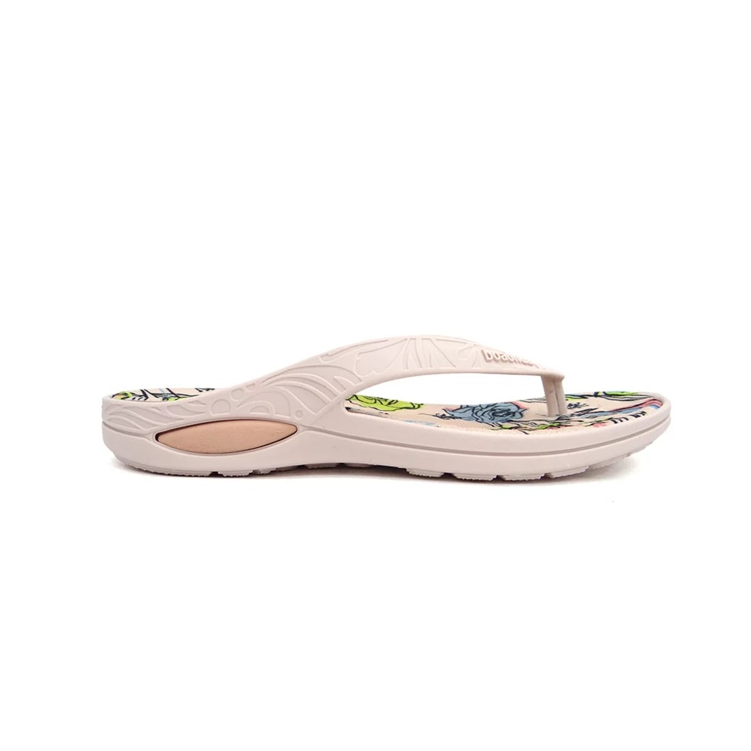 Chinelo Boa Onda Lily 1319-225 Rose Nude/Floral Pop