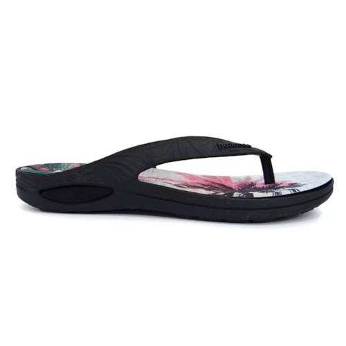 Chinelo Boa Onda Lily Conforto Estampado 1319-147 Preto