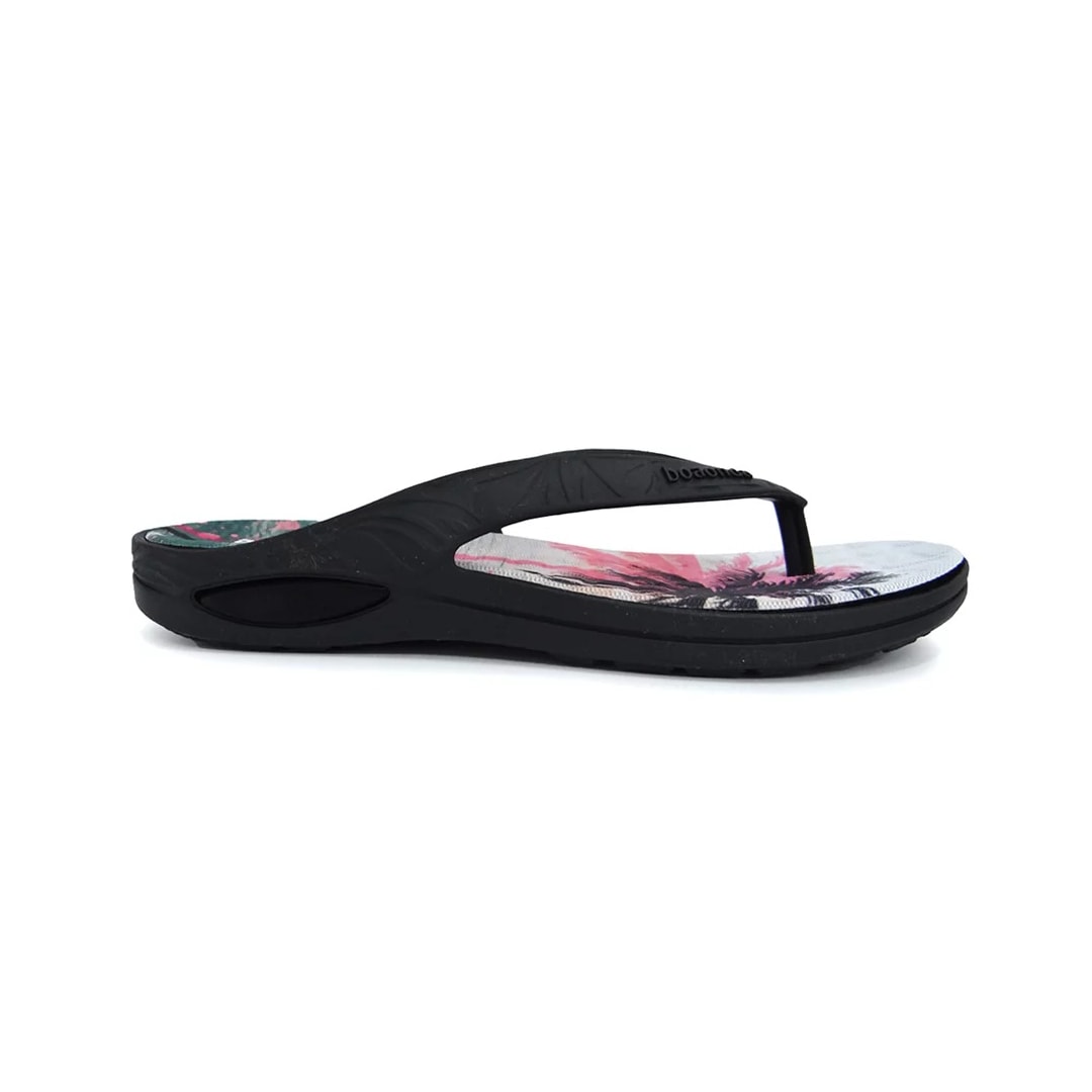 Chinelo Boa Onda Lily Conforto Estampado 1319-147 Preto