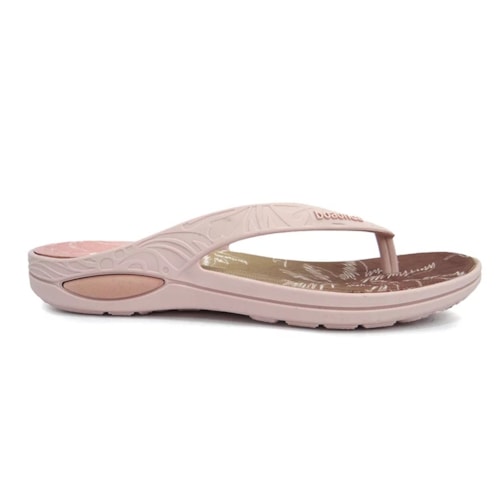 Detalhe - Chinelo Boa Onda Lily Conforto Estampado 1319-158 Rose Nude