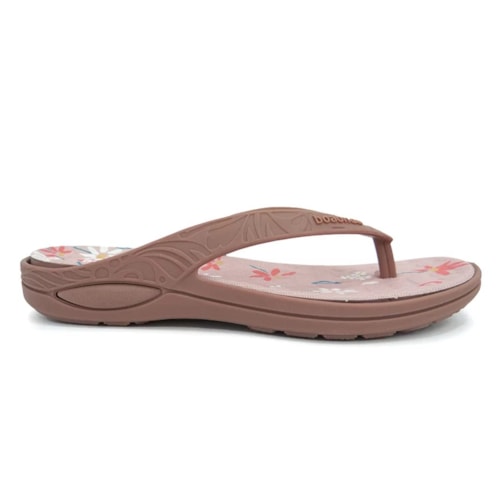 Chinelo Boa Onda Lily Conforto Estampado 1319-159 Canela