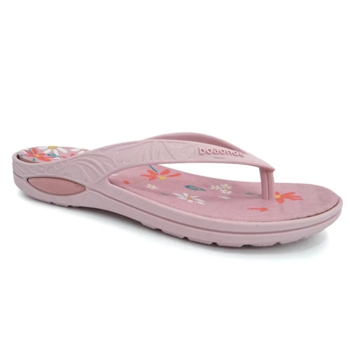 Chinelo Boa Onda Lily Conforto Estampado 1319-159 Rose Nude