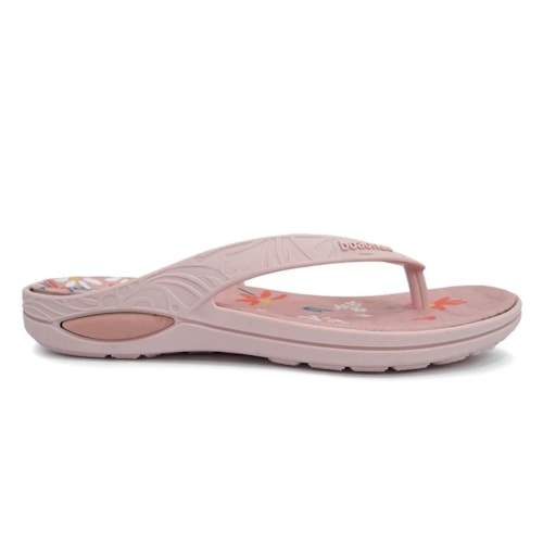 Detalhe - Chinelo Boa Onda Lily Conforto Estampado 1319-159 Rose Nude