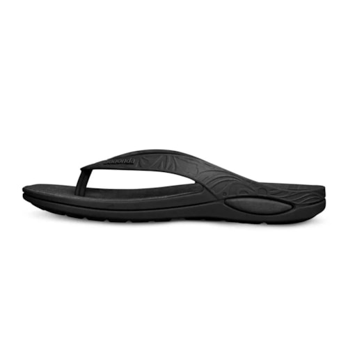 Chinelo Boa Onda Lily Conforto Liso 1319-100 Preto/Preto