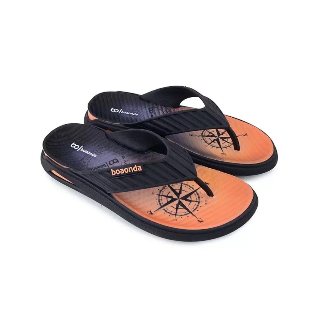 Chinelo Boa Onda Masculino Jess 2152-105 Preto/Tangerina Chinelo Boa Onda Masculino Jess 2152-105 Preto/Tangerina