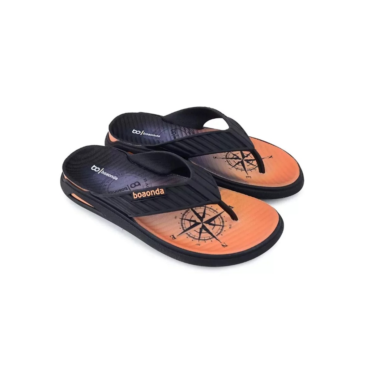 Chinelo Boa Onda Masculino Jess 2152-105 Preto/Tangerina Chinelo Boa Onda Masculino Jess 2152-105 Preto/Tangerina