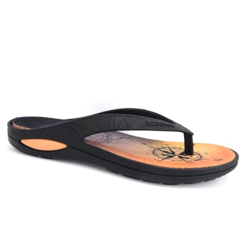 Chinelo Boa Onda Masculino Lily Sunset 1319-210 Preto/Tangerina