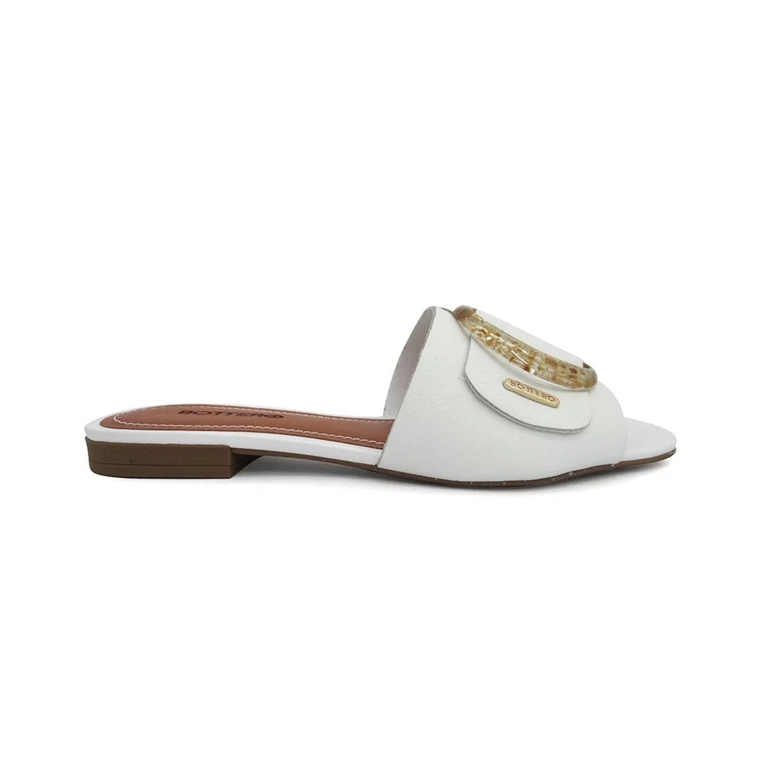 Chinelo Bottero Rasteira Couro Feminina 323114 Branco Chinelo Bottero Rasteira Couro Feminina 323114 Branco