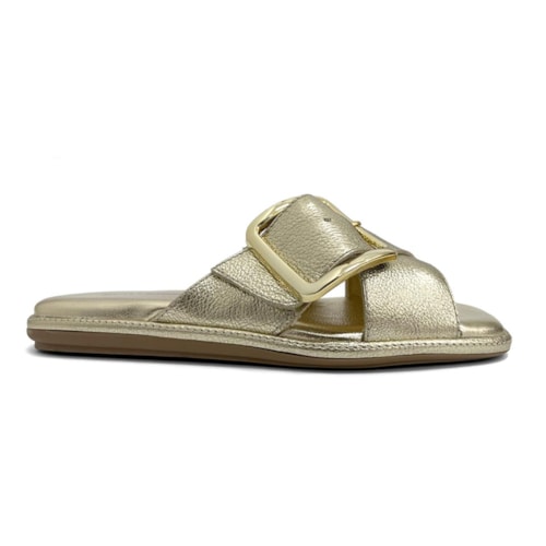 Detalhe - Chinelo Bottero Rasteira De Couro 376001 Dourado