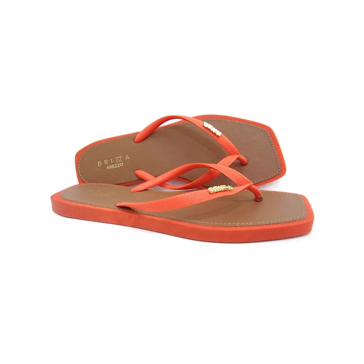 Chinelo Brizza By Arezzo Square Z 19027 Corale Jelly Chinelo Brizza By Arezzo Square Z 19027 Corale Jelly