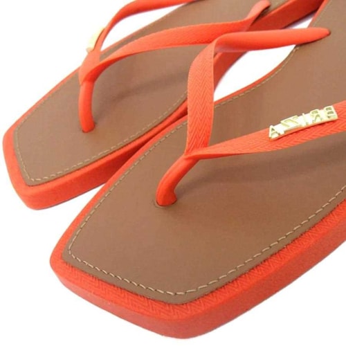 Detalhe - Chinelo Brizza By Arezzo Square Z 19027 Corale Jelly