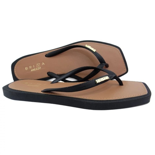 Chinelo Brizza By Arezzo Square Z 19027 Preto Jelly