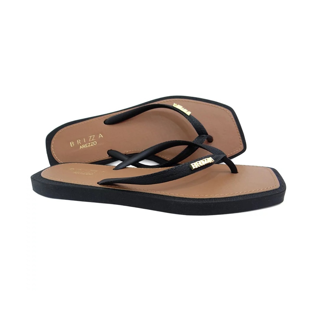 Chinelo Brizza By Arezzo Square Z 19027 Preto Jelly