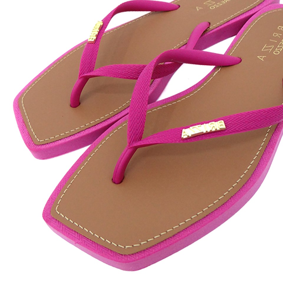 CHINELO BRIZZA BY AREZZO SQUARE Z 19027 URBAN PINK Linha Conforto