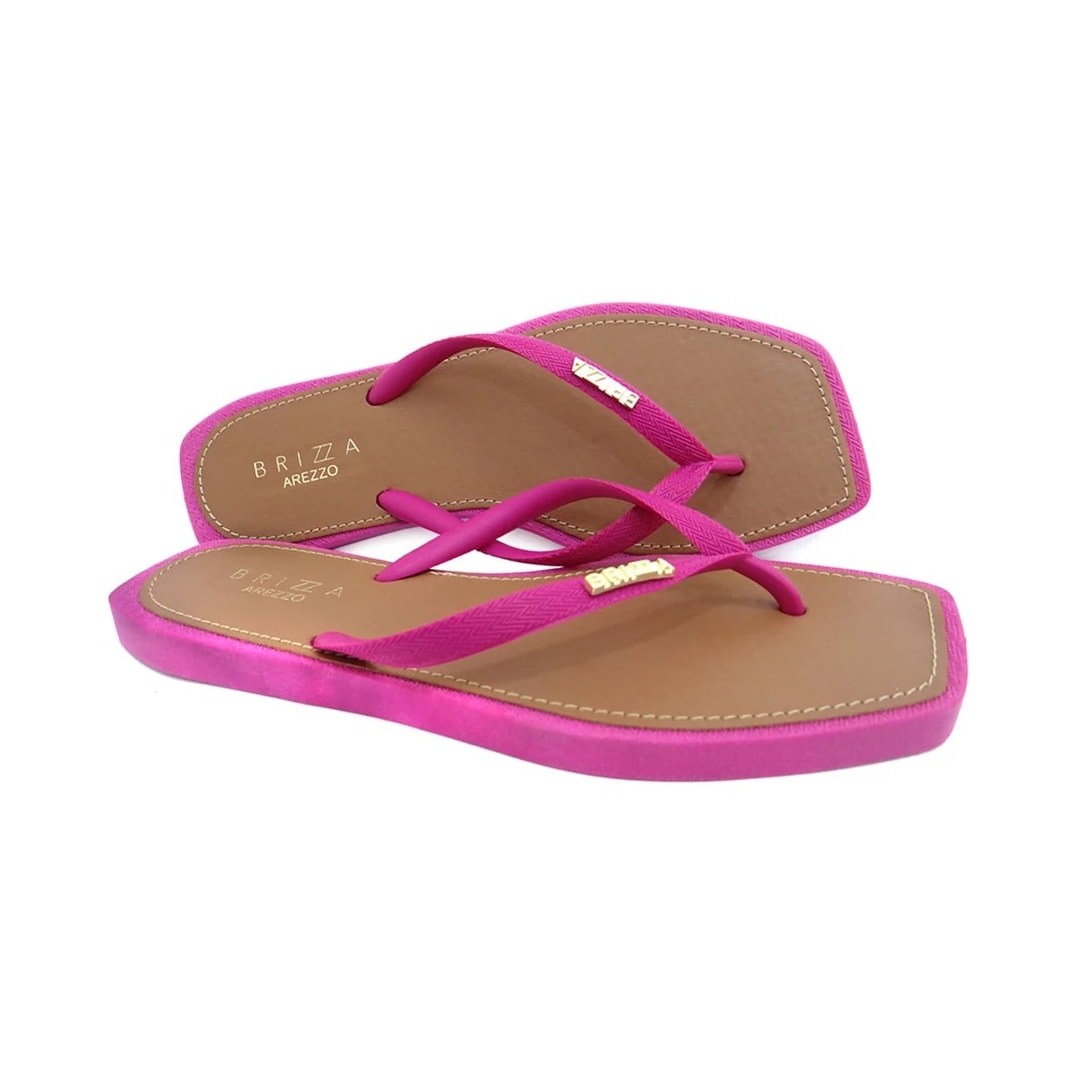 Chinelo Brizza By Arezzo Square Z 19027 Urban Pink Chinelo Brizza By Arezzo Square Z 19027 Urban Pink