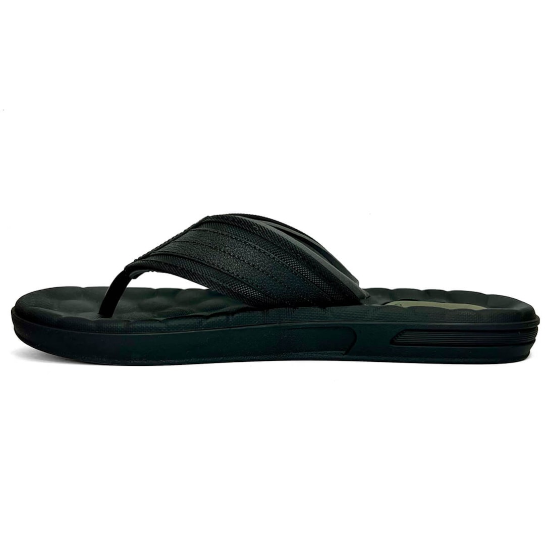 Chinelo Cartago De Dedo Egeu Iii 12287 Preto/Cinza/Verde