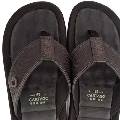 Chinelo Cartago Fiji Iv 11020 Dedo Grendene Marrom/Marrom