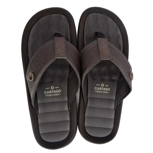 Chinelo Cartago Fiji Iv 11020 Dedo Grendene Marrom/Marrom