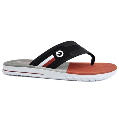 Chinelo Cartago Grendene Sevilha Iv Dedo 11333 Branco/Preto/Marrom