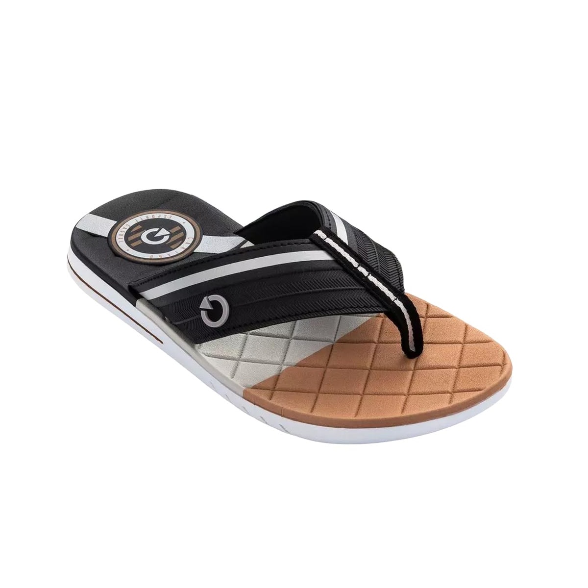 Chinelo Cartago Grendene Sevilha Iv Dedo 11333 Branco/Preto/Marrom Chinelo Cartago Grendene Sevilha Iv Dedo 11333 Branco/Preto/Marrom