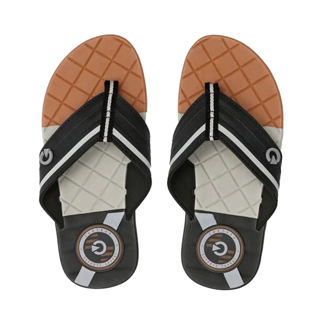 Chinelo Cartago Grendene Sevilha Iv Dedo 11333 Branco/Preto/Marrom