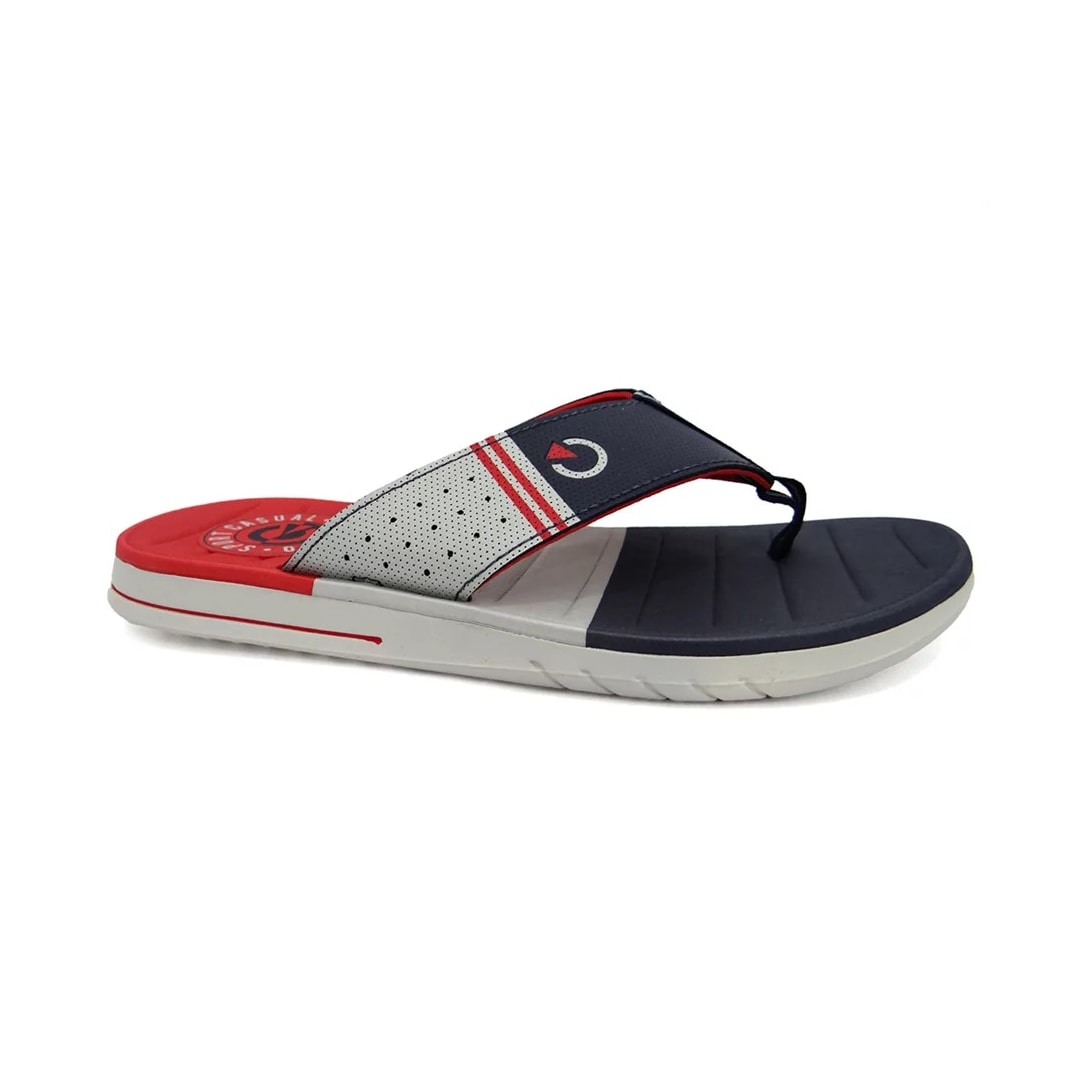 Chinelo Cartago Grendene Sevilha Iv Dedo 11333 Cinza/Azul/Vermelho