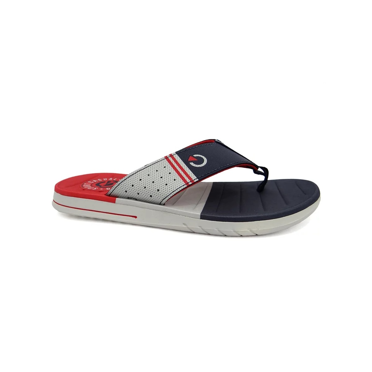 Chinelo Cartago Grendene Sevilha Iv Dedo 11333 Cinza/Azul/Vermelho Chinelo Cartago Grendene Sevilha Iv Dedo 11333 Cinza/Azul/Vermelho