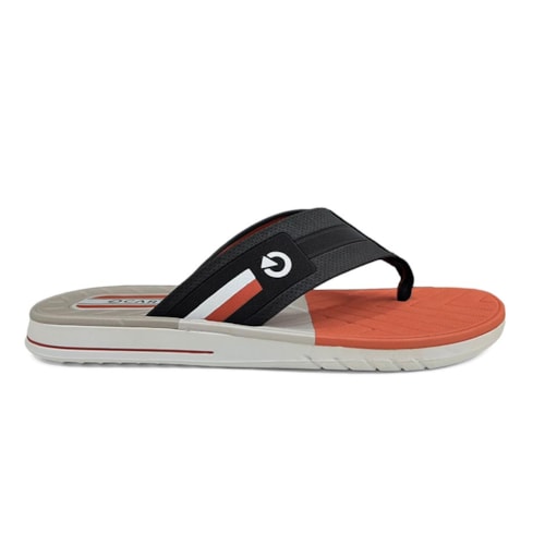 Detalhe - Chinelo Cartago Grendene Sevilha Iv Dedo 11333 Cinza/Preto