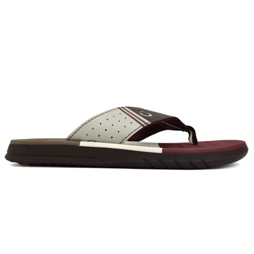 Detalhe - Chinelo Cartago Grendene Sevilha Iv Dedo 11333 Marrom/Bordo/Bege