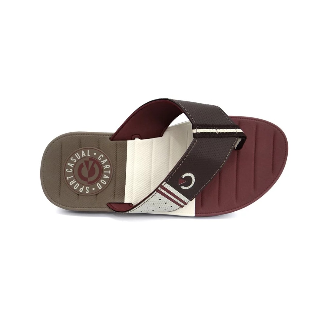Chinelo Cartago Grendene Sevilha Iv Dedo 11333 Marrom/Bordo/Bege