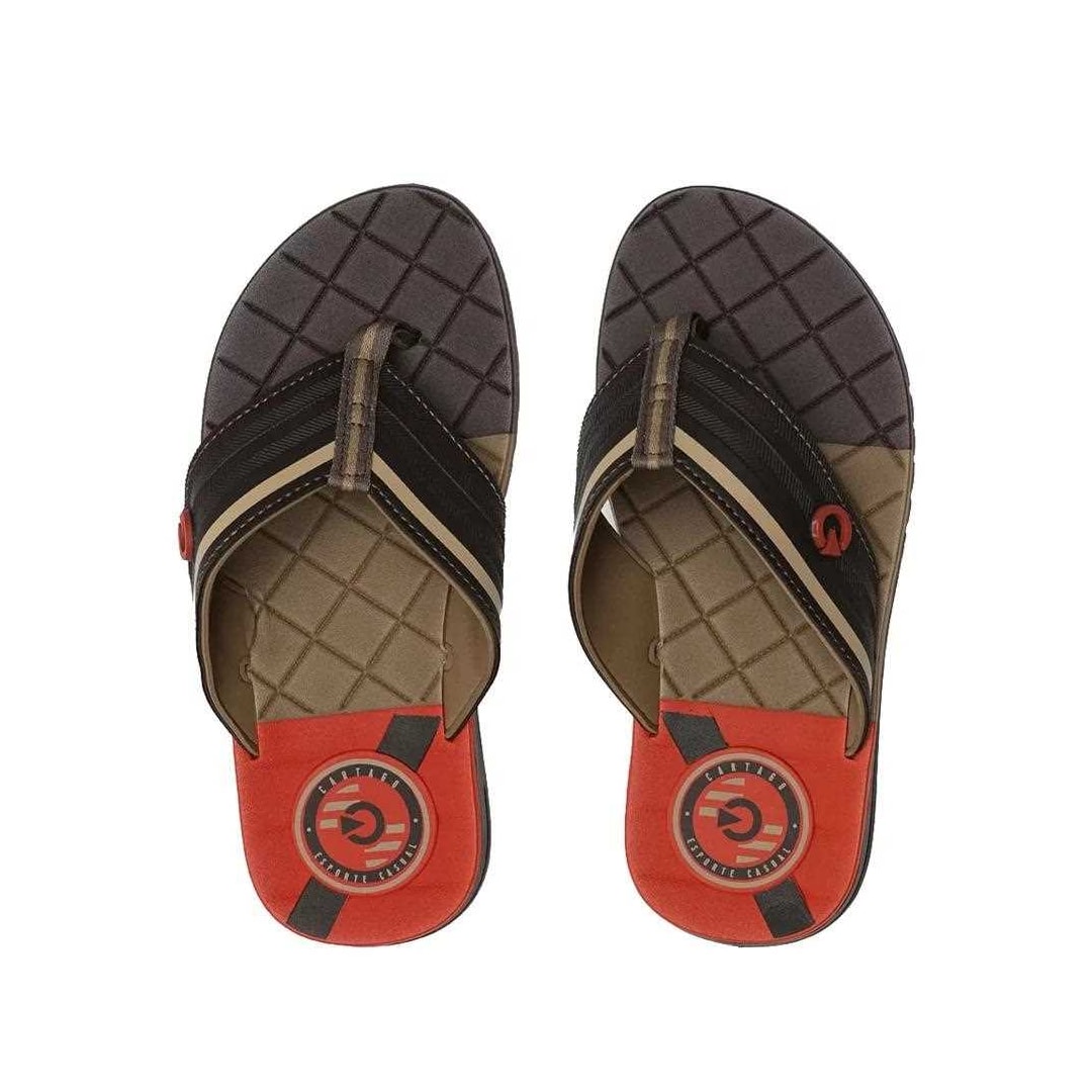 Chinelo Cartago Grendene Sevilha Iv Dedo 11333 Marrom/Marrom/Bege