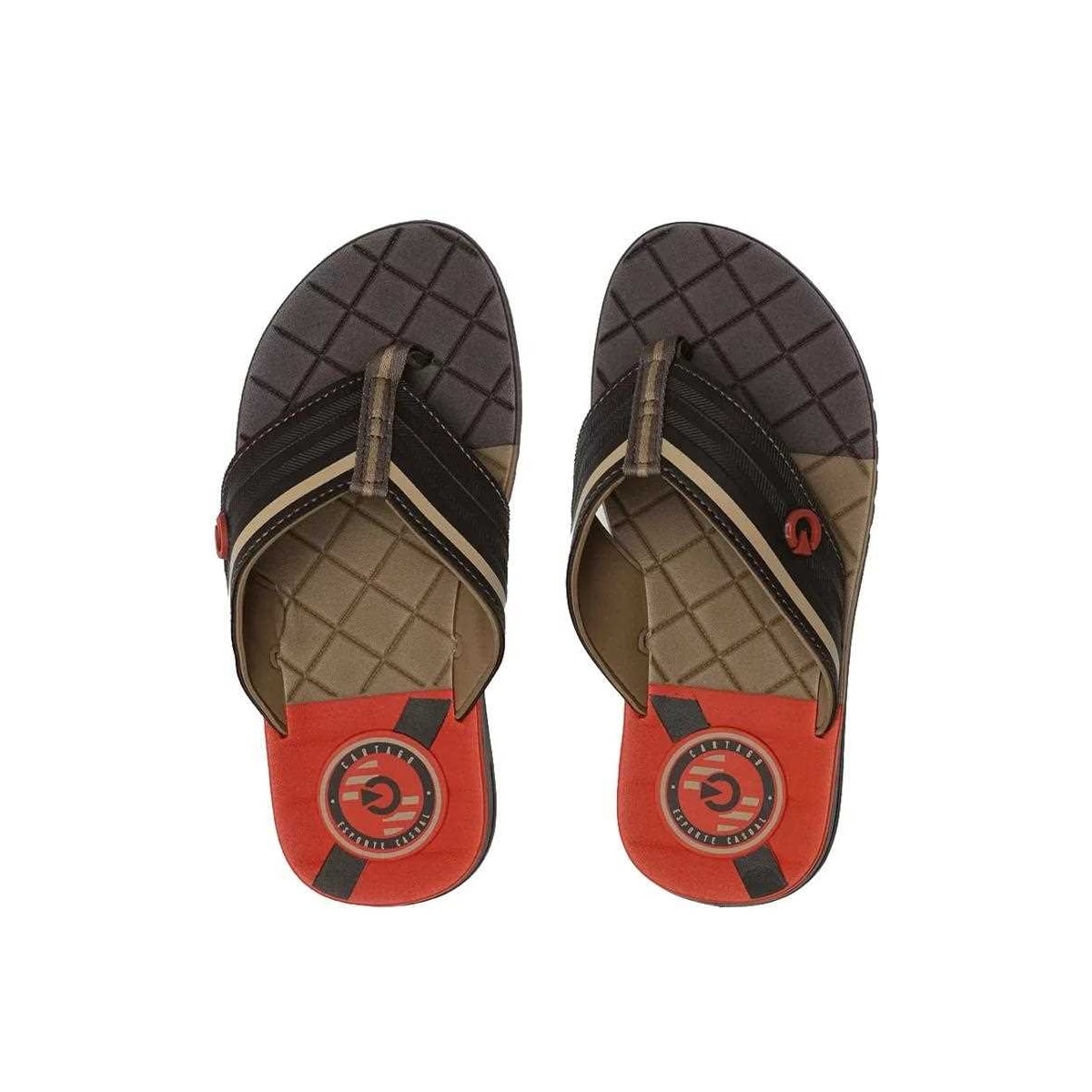 Chinelo Cartago Grendene Sevilha Iv Dedo 11333 Marrom/Marrom/Bege Chinelo Cartago Grendene Sevilha Iv Dedo 11333 Marrom/Marrom/Bege