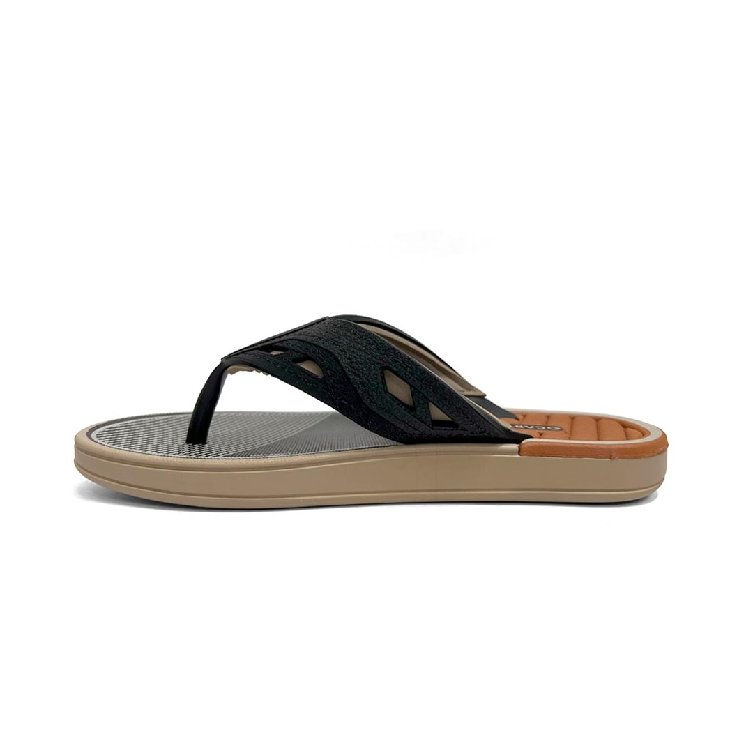 Chinelo Cartago Infantil Dallas Dedo 12216 Bege/Preto/Marrom