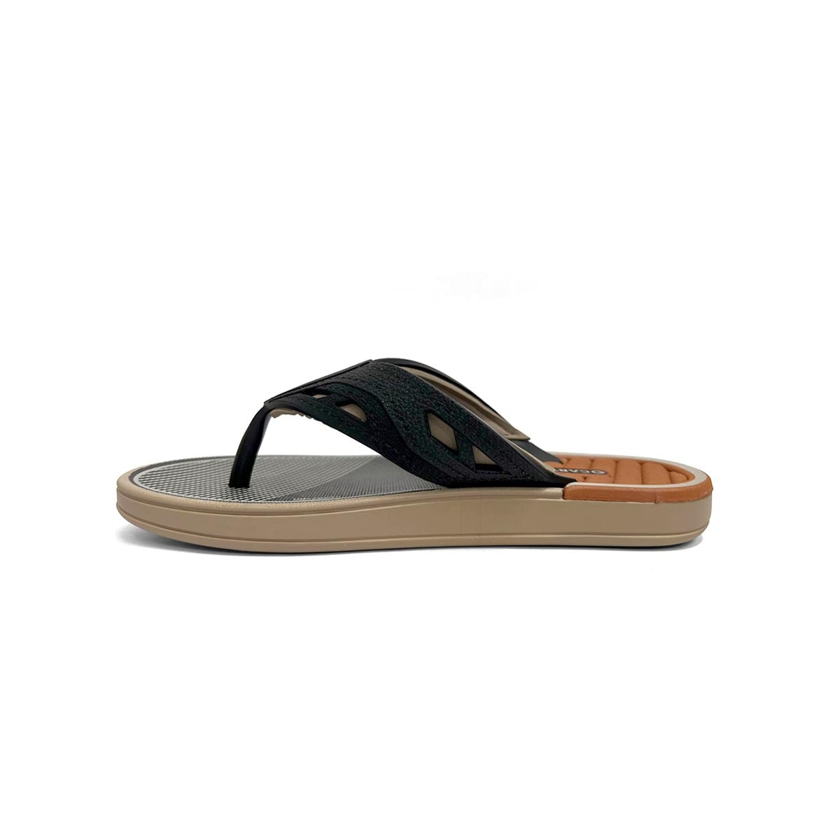 Chinelo Cartago Infantil Dallas Dedo 12216 Bege/Preto/Marrom