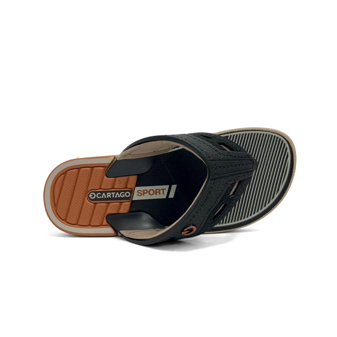 Chinelo Cartago Infantil Dallas Dedo 12216 Bege/Preto/Marrom Chinelo Cartago Infantil Dallas Dedo 12216 Bege/Preto/Marrom