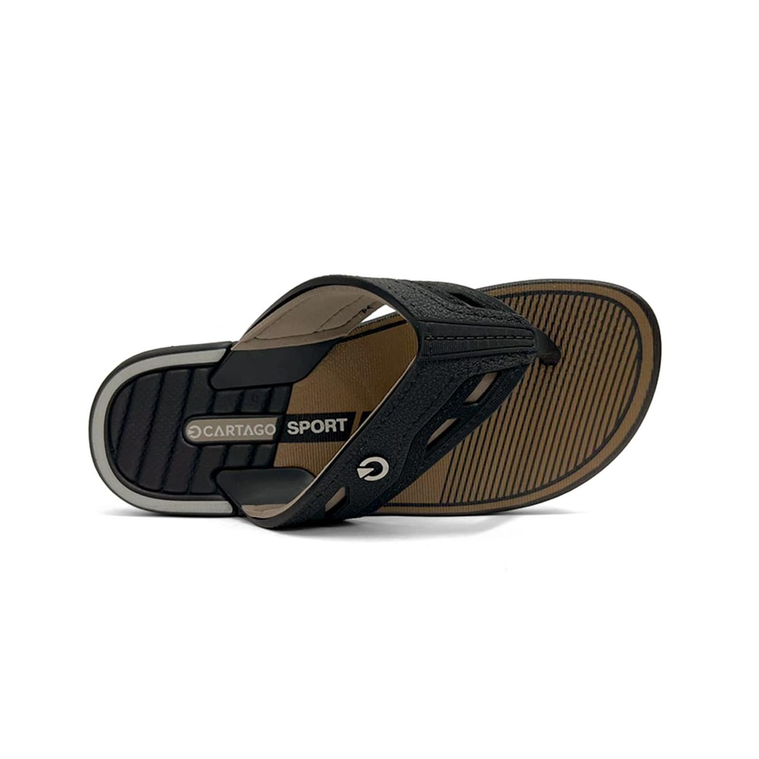 Chinelo Cartago Infantil Dallas Dedo 12216 Preto/Bege Chinelo Cartago Infantil Dallas Dedo 12216 Preto/Bege