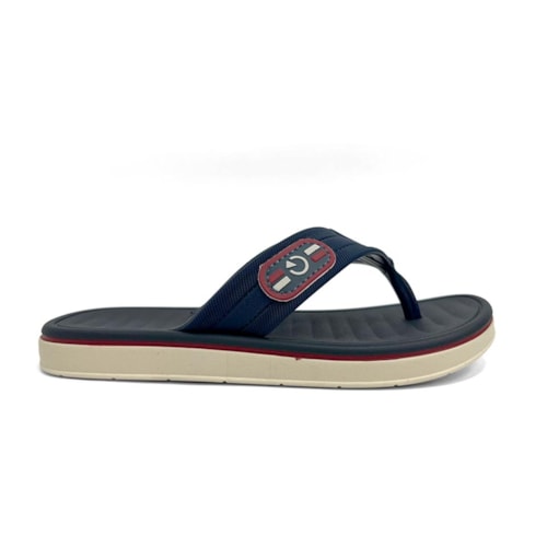 Detalhe - Chinelo Cartago Infantil Paris Ii Dedo 12468 Bege/Azul