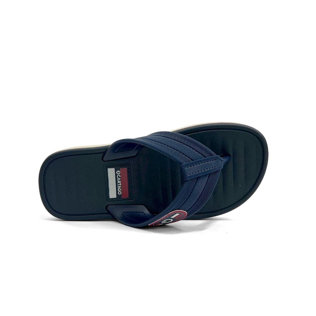 Chinelo Cartago Infantil Paris Ii Dedo 12468 Bege/Azul